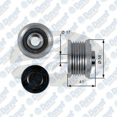 GATES OAP7052 Alternator Kasnagi Bravo Ii 06=> Doblo 10=>Linea Grande Punto Stilo 1.6d Mjet 1.9d Mjet 2.0d Mjet